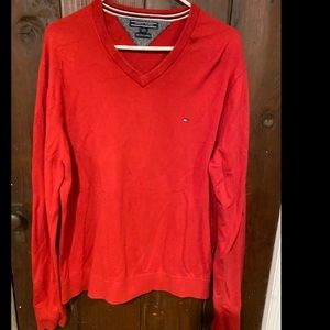 EUC Tommy Hilfiger Sweater Mens Pullover V-Neck Cotton Cashmere  XXL